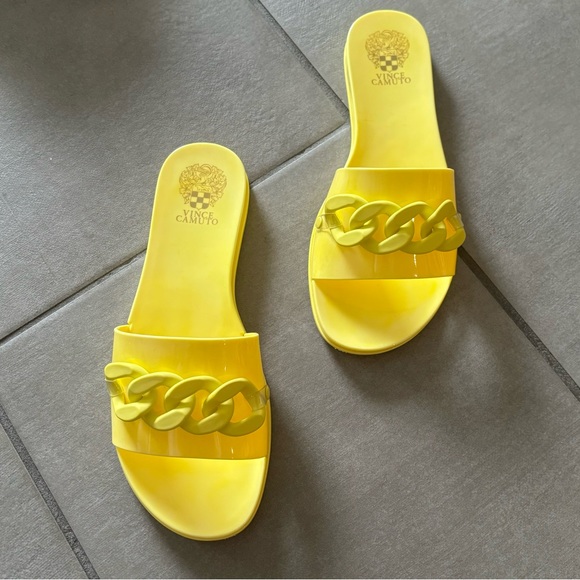🔥SALE! Vince Camuto Erendi Jelly Slide Sandals (bright yellow) - Picture 5 of 5